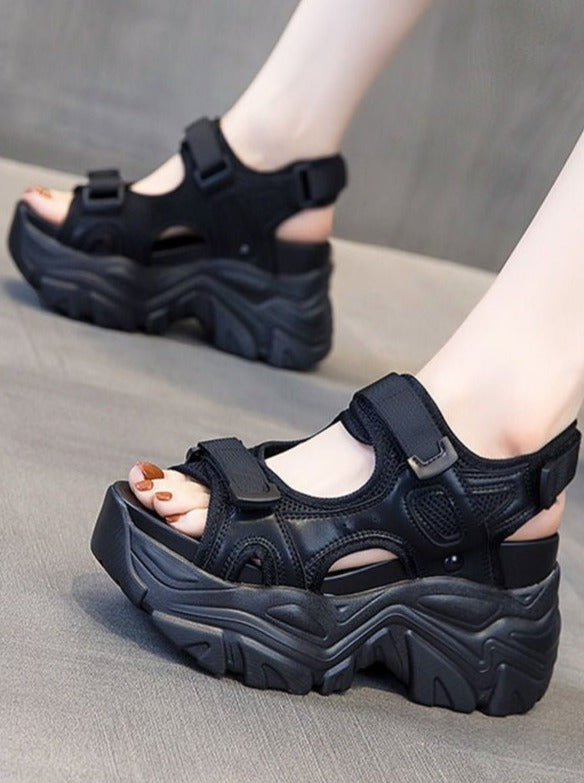 ベルクロヴェッジパワーソールサンダル - Belchic