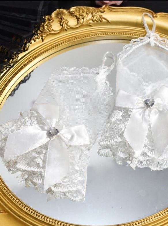 ジュエルリボンフィンガーレスグローブ - LilyBlack