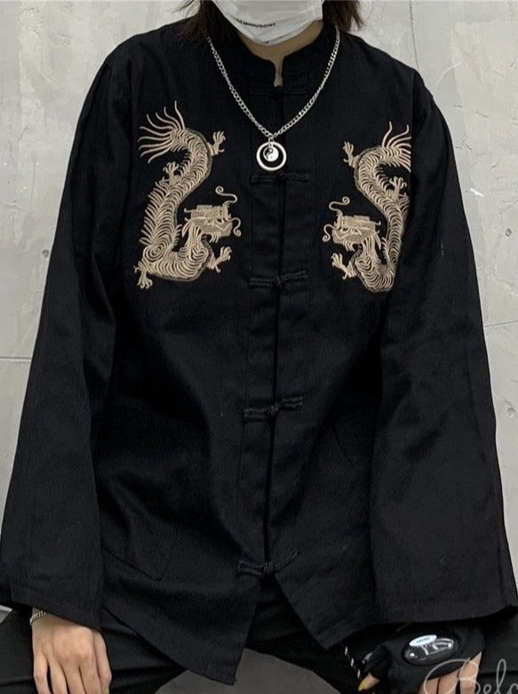 チャイナデザインドラゴンシャツ - Belchic