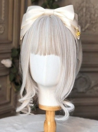 クラウンチャーム付きティアードリボンカチューシャ - LilyBlack