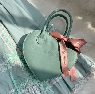 ハートマカロンスウィートレザーバッグ - LilyBlack