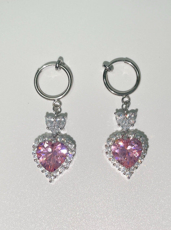 ハートジュエルネックレス・リング・ピアス・ネックレス - LilyBlack