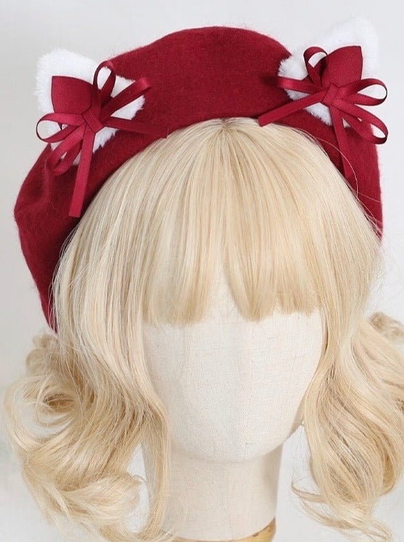 猫耳リボンベレー - LilyBlack