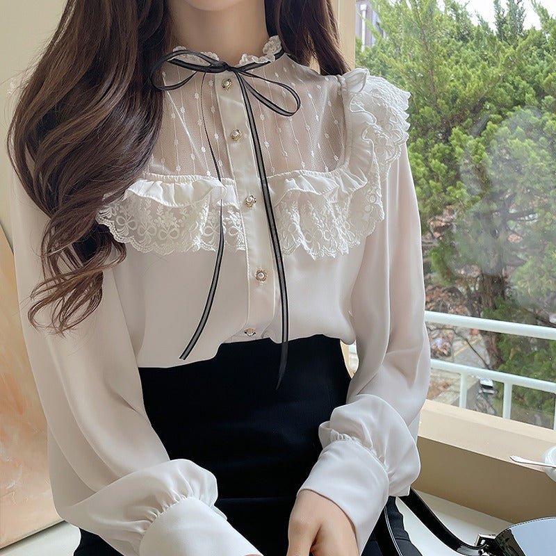 YUUZONE Sweet Style Cotton Embroidery Flower Lace Collar Fabric