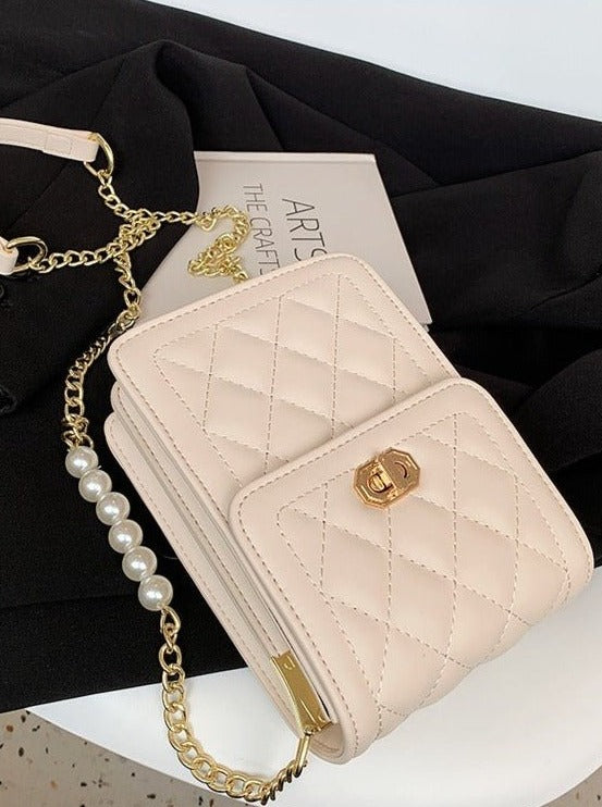 パールチェーンフラップバッグ - Belchic