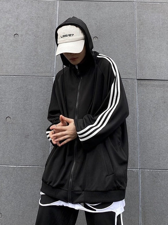 Zip-up hoodie line jacket + drost pants