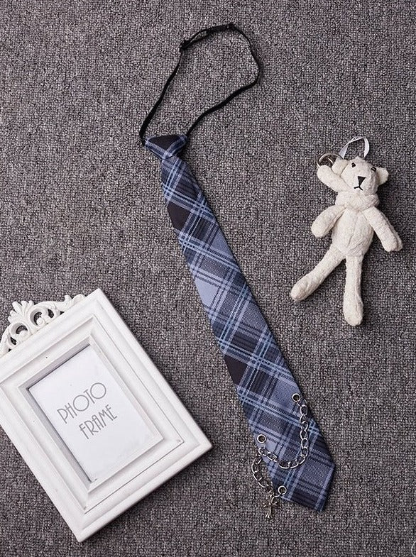 クロスチャームチェーンワンタッチネクタイ - Belchic