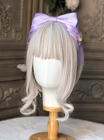 クラウンチャーム付きティアードリボンカチューシャ - LilyBlack