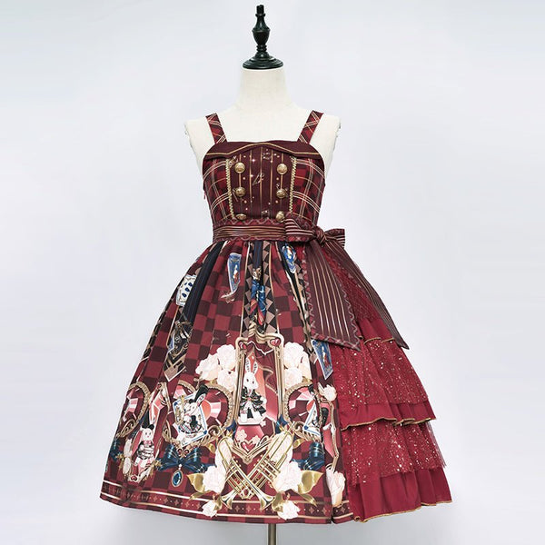 アシメティアードウエストリボンステージサスドレス - Belchic