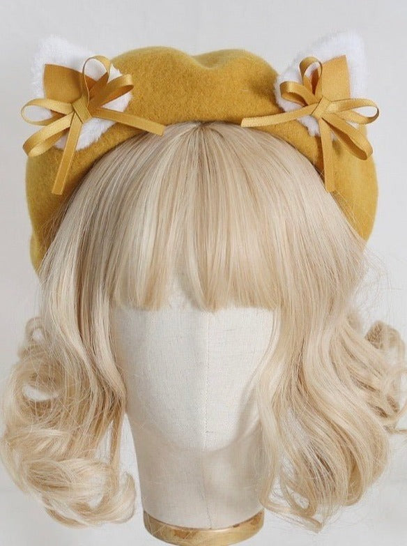 猫耳リボンベレー - LilyBlack