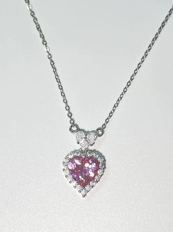 ハートジュエルネックレス・リング・ピアス・ネックレス - LilyBlack