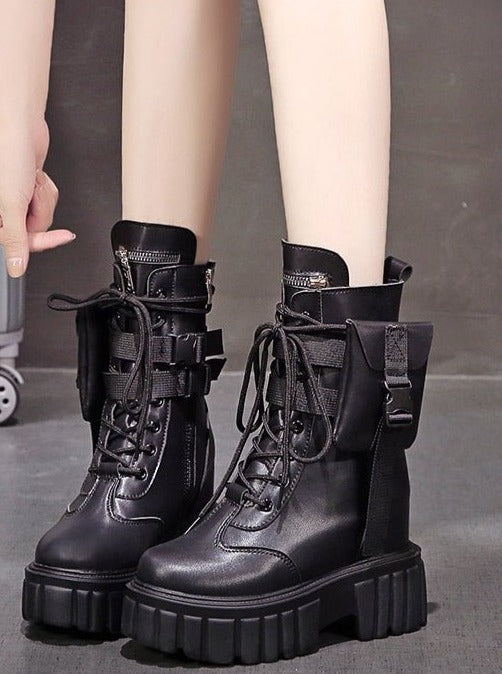 パワーソールアーミーハイカットブーツ - Belchic