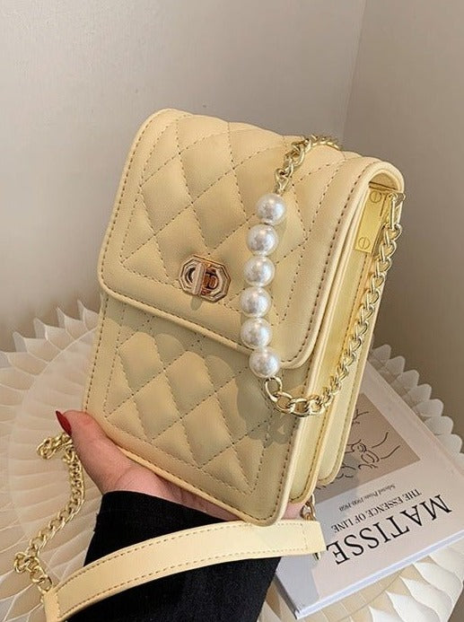 パールチェーンフラップバッグ - Belchic