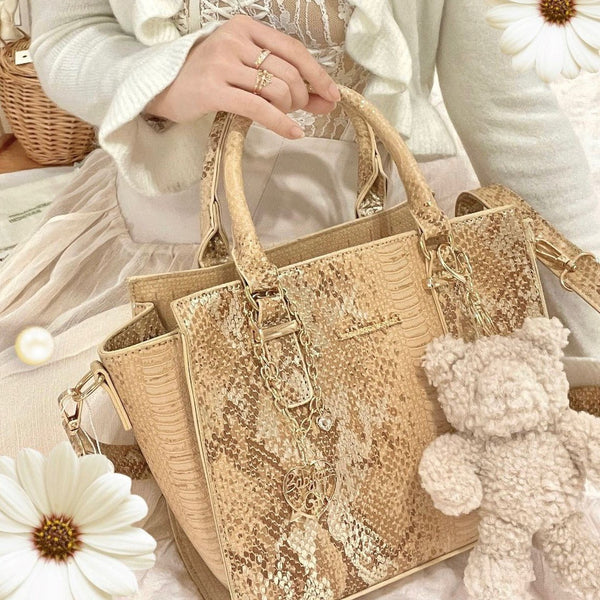 パイソンレザーバッグ・クロコダイルレザーバッグ - LilyBlack