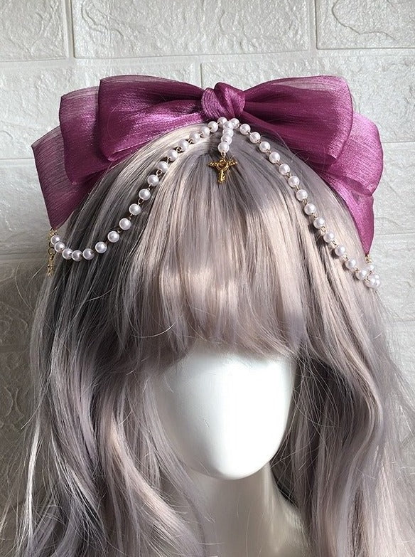 パールリボンフェアリーカチューシャ - Belchic