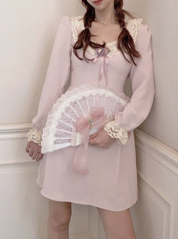 Rose candy live girly lace dress