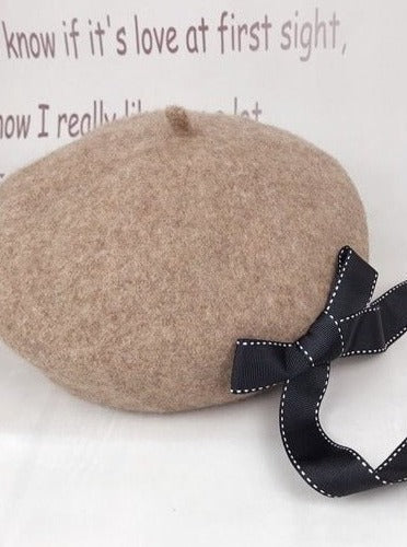 ステッチリボンベレー帽 - Belchic