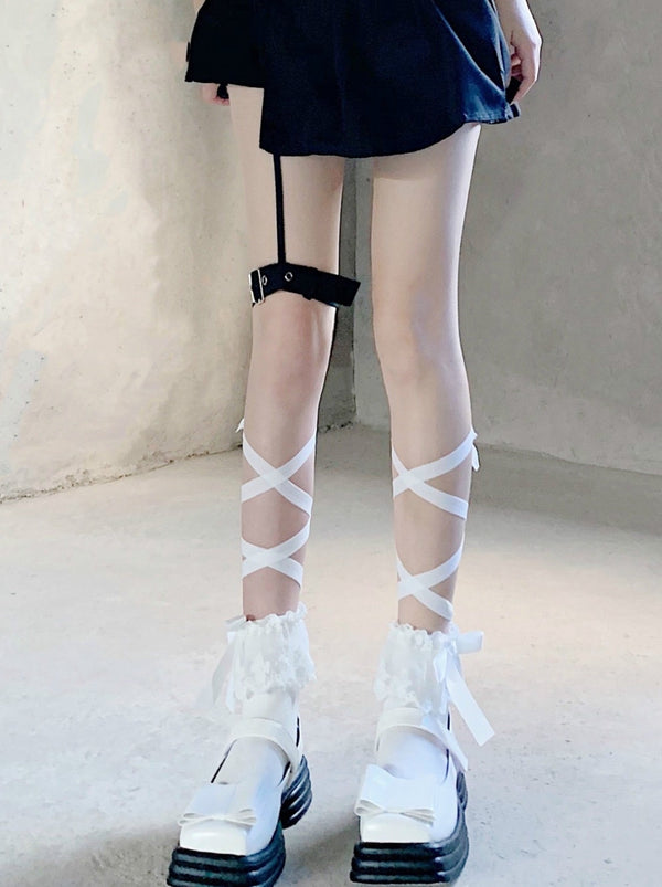 レースアップクロスソックス - Belchic