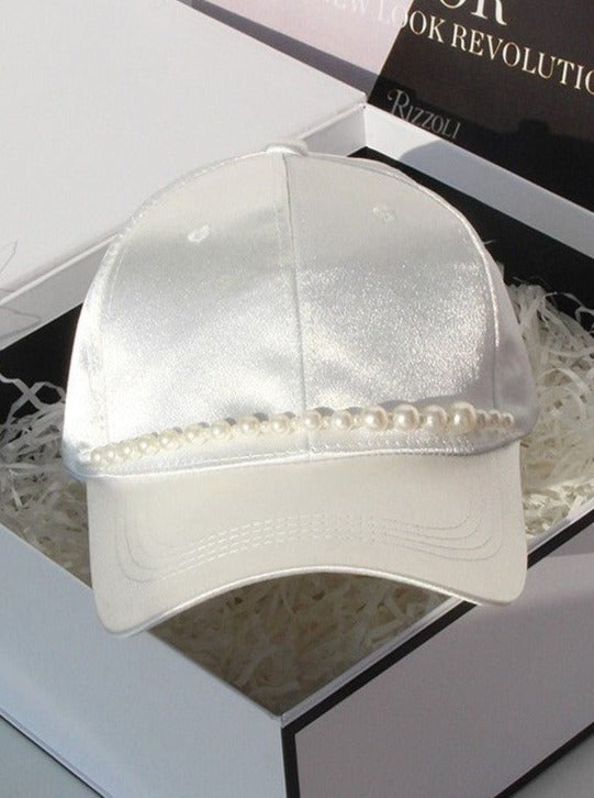 フロントパールシャイニーキャップ - LilyBlack