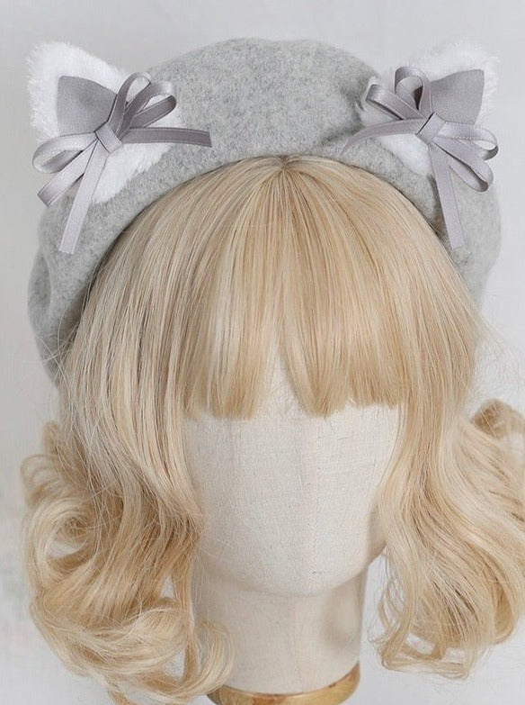 猫耳リボンベレー - LilyBlack