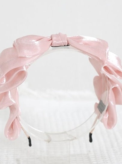 シャイニーリボンカチューシャ - LilyBlack