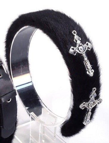 ファーカチューシャ・レザーカチューシャダークゴシックサブカルヘッドアクセサリー - Belchic