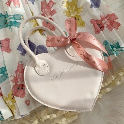 ハートマカロンスウィートレザーバッグ - LilyBlack